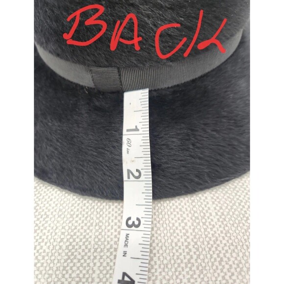 Brunschwig 21 Inch Vintage Hat Black Cloche Fedora Faux Fur Classic Switzerland main image 6